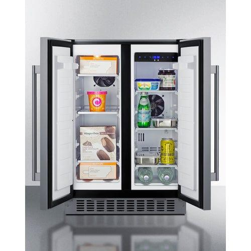 Summit Refrigerators Summit 24" Wide Built-In Refrigerator-Freezer FFRF24SSCSS