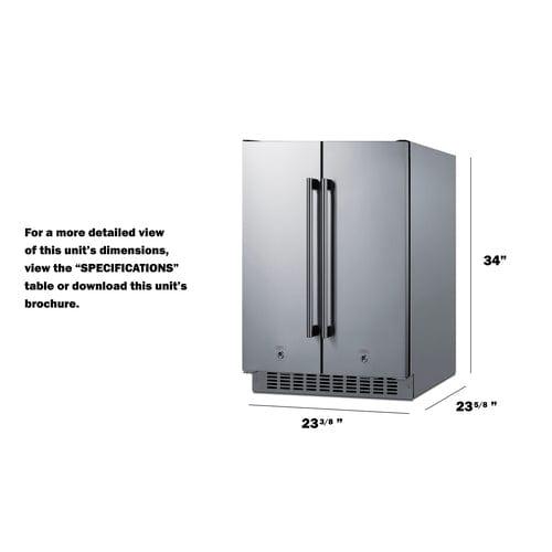 Summit Refrigerators Summit 24" Wide Built-In Refrigerator-Freezer FFRF24SSCSS