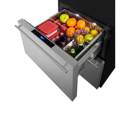Summit Refrigerators Summit 24" Wide Outdoor 2-Drawer Refrigerator-Freezer, ADA Compliant ADRF244OS
