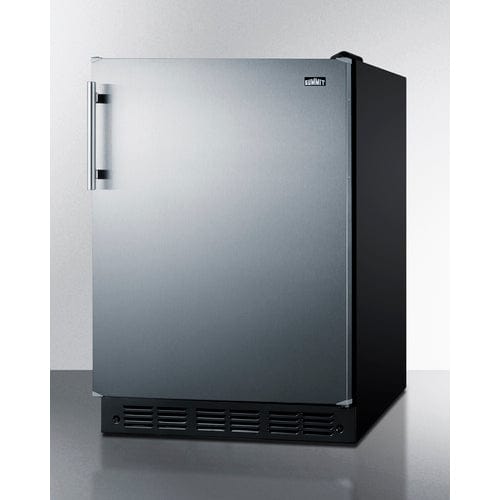 Summit Refrigerators Summit 24&quot; Wide Refrigerator-Freezer, ADA Compliant CT66BK2SSADA
