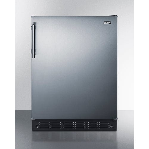 Summit Refrigerators Summit 24&quot; Wide Refrigerator-Freezer, ADA Compliant CT66BK2SSADA