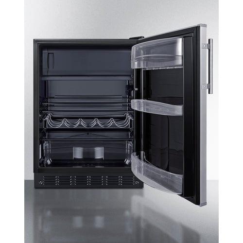 Summit Refrigerators Summit 24" Wide Refrigerator-Freezer, ADA Compliant CT66BK2SSADALHD