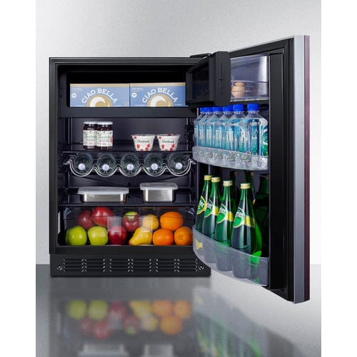 Summit Refrigerators Summit 24&quot; Wide Refrigerator-Freezer, ADA Compliant (Panel Not Included) CT66BK2SSIFADA