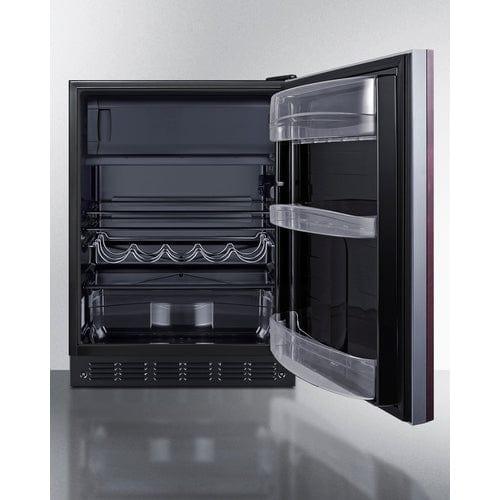 Summit Refrigerators Summit 24" Wide Refrigerator-Freezer, ADA Compliant (Panel Not Included) CT66BK2SSIFADA