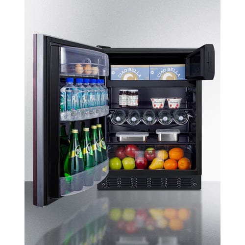 Summit Refrigerators Summit 24" Wide Refrigerator-Freezer, ADA Compliant (Panel Not Included) CT66BK2SSIFADALHD