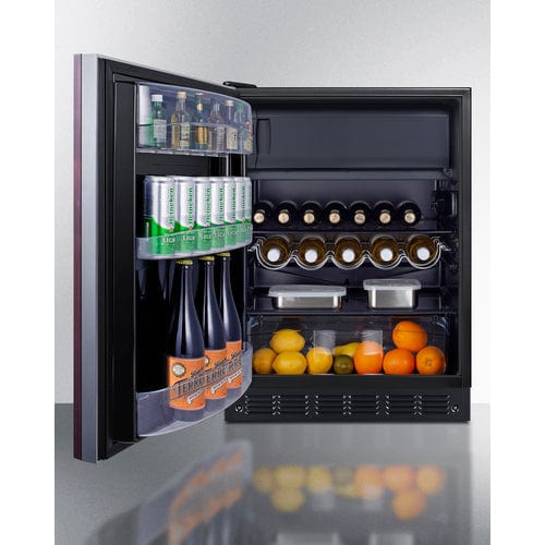 Summit Refrigerators Summit 24" Wide Refrigerator-Freezer, ADA Compliant (Panel Not Included) CT66BK2SSIFADALHD