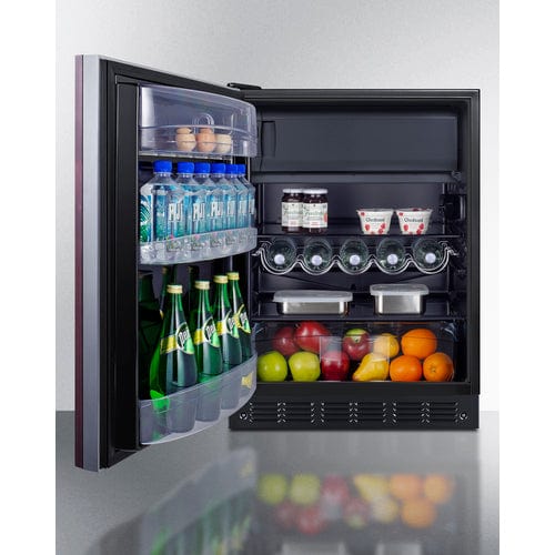 Summit Refrigerators Summit 24" Wide Refrigerator-Freezer, ADA Compliant (Panel Not Included) CT66BK2SSIFADALHD