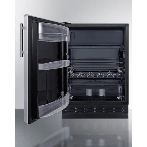 Summit Refrigerators Summit 24" Wide Refrigerator-Freezer CT66BK2SSRSLHD