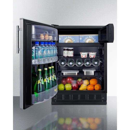 Summit Refrigerators Summit 24" Wide Refrigerator-Freezer CT66BK2SSRSLHD