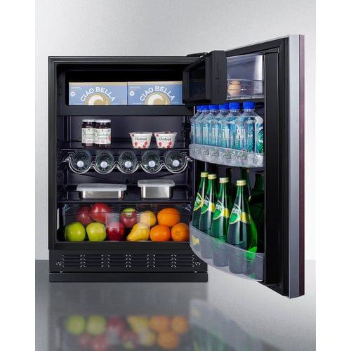 Summit Refrigerators Summit 24" Wide Refrigerator-Freezer (Panel Not Included) CT66BK2SSRSIF