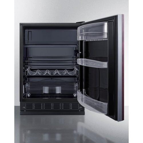 Summit Refrigerators Summit 24" Wide Refrigerator-Freezer (Panel Not Included) CT66BK2SSRSIF