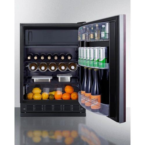 Summit Refrigerators Summit 24" Wide Refrigerator-Freezer (Panel Not Included) CT66BK2SSRSIF