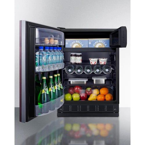 Summit Refrigerators Summit 24" Wide Refrigerator-Freezer (Panel Not Included) CT66BK2SSRSIFLHD