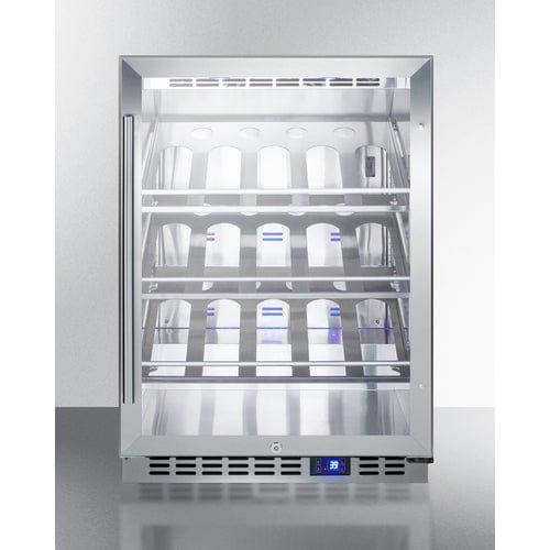 Summit All-Refrigerator Summit 24" Wide Single Zone Outdoor Commercial Wine Cellar SCR611GLOSCH