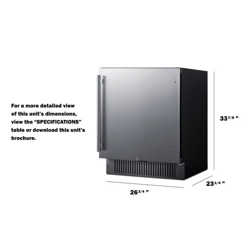 Summit All-Refrigerator Summit 27&quot; Wide Built-In All-Refrigerator FF27BSS