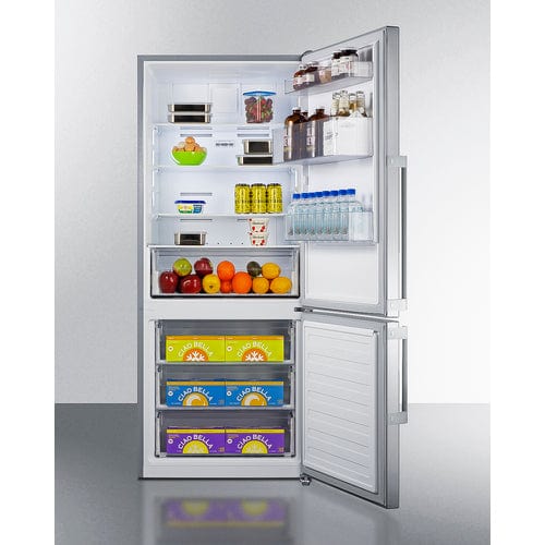 Summit Refrigerators Summit 28&quot; Wide Bottom Freezer Refrigerator FFBF283SS