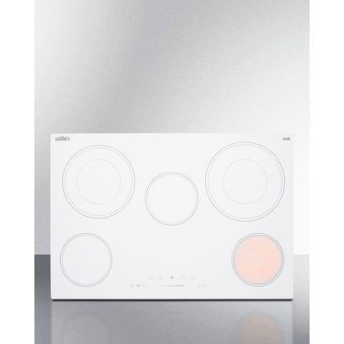 Summit Summit 30" Wide 208-240V 5-Burner Radiant Cooktop CR5B30T8W