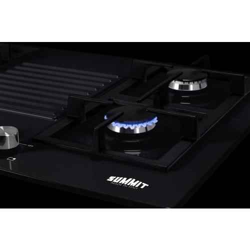Summit Gas Cooktop Summit 30" Wide 4-Burner Natural Gas Cooktop (Black) GC432B