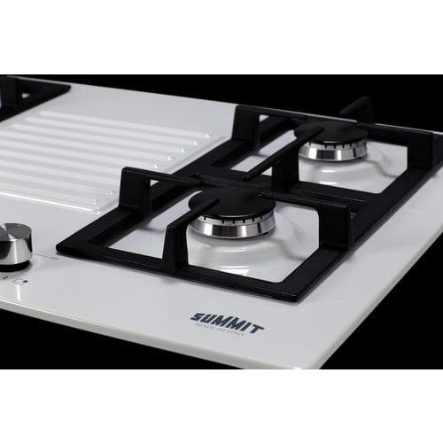 Summit Gas Cooktop Summit 30" Wide 4-Burner Natural Gas Cooktop (White) GC431W