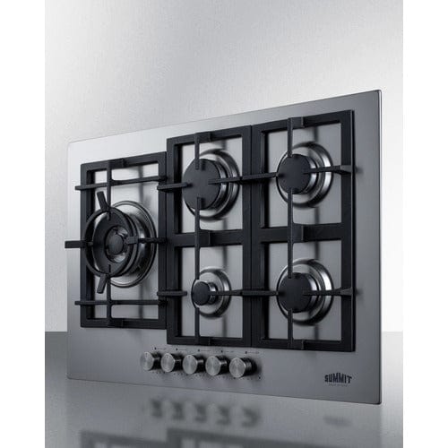 Summit Gas Cooktop Summit 30&quot; Wide 5-Burner Gas Cooktop In Stainless Steel GCJ5SS