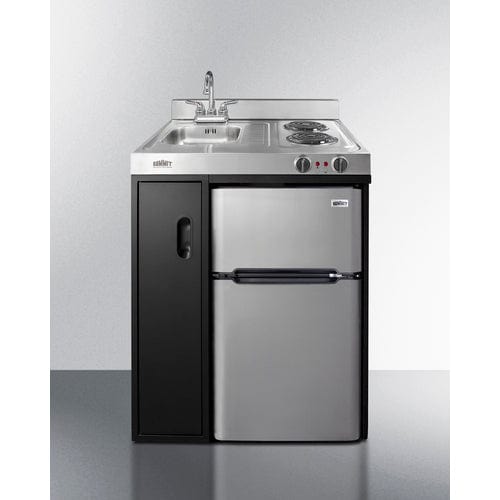 Summit Prefabricated Kitchens & Kitchenettes Summit 30" Wide All-In-One Kitchenette C30ELBK