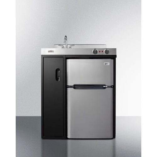 Summit Prefabricated Kitchens & Kitchenettes Summit 30" Wide All-In-One Kitchenette C30ELBK