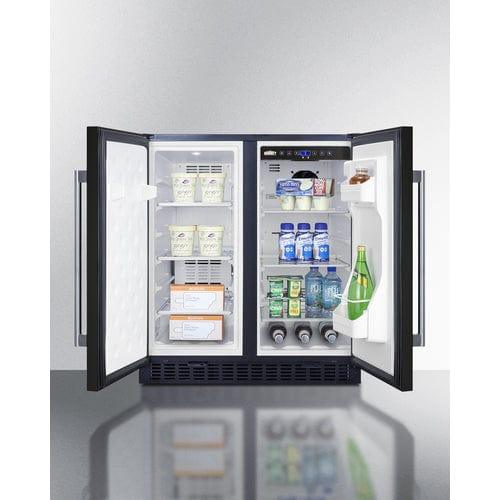 Summit Refrigerators Summit 30" Wide Built-In Refrigerator-Freezer FFRF3070B