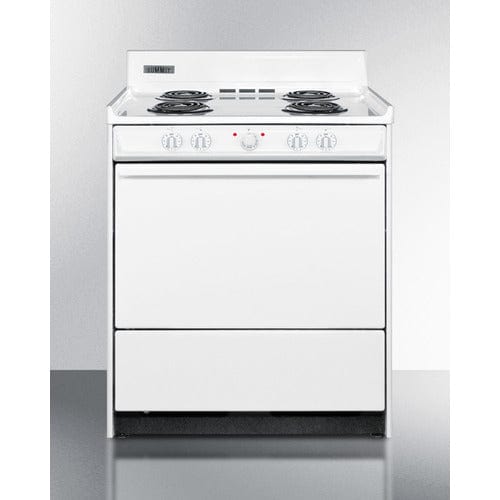 Summit Electric Coil Ranges Summit 30" Wide Electric Coil Top Range WEM210