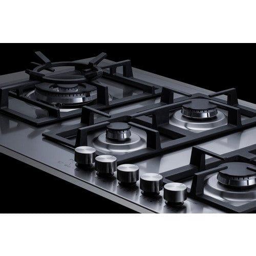 Summit Summit 34" Wide 5-Burner Gas Cooktop In Stainless Steel GCJ536SSTK