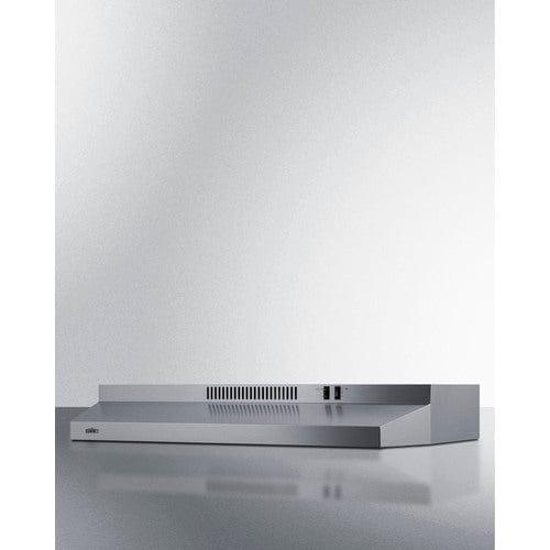 Summit Range Hoods Summit 36" Under Cabinet Convertible Range Hood, ADA Compliant H36RSSADA