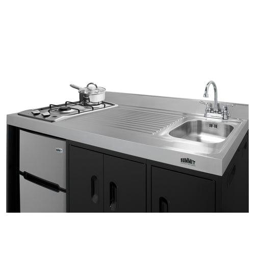 Summit Prefabricated Kitchens & Kitchenettes Summit 54" Wide All-In-One Kitchenette CK54SINKL