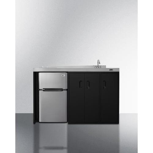 Summit Prefabricated Kitchens & Kitchenettes Summit 54" Wide All-In-One Kitchenette CK54SINKR