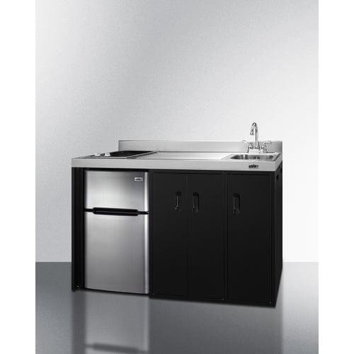 Summit Prefabricated Kitchens & Kitchenettes Summit 54" Wide All-In-One Kitchenette CK54SINKR