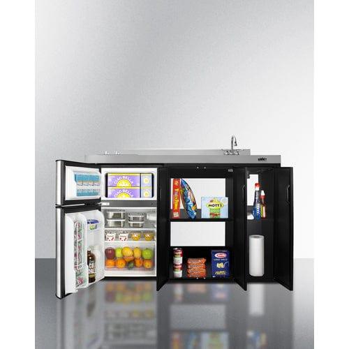 Summit Prefabricated Kitchens & Kitchenettes Summit 54" Wide All-In-One Kitchenette CK54SINKR