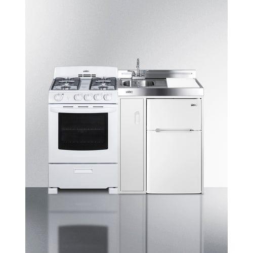 Summit Prefabricated Kitchens & Kitchenettes Summit 54" Wide All-in-One Kitchenette with Gas Range