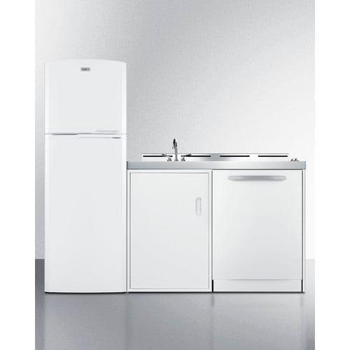 Summit Prefabricated Kitchens & Kitchenettes Summit 71" Wide All-In-One Kitchenette with Dishwasher ACKDW72