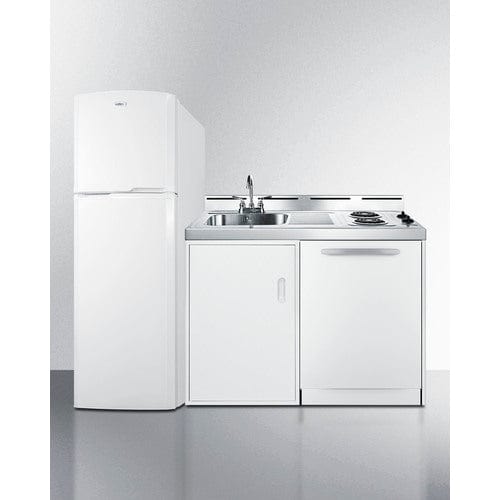 Summit Prefabricated Kitchens &amp; Kitchenettes Summit 71&quot; Wide All-In-One Kitchenette with Dishwasher ACKDW72