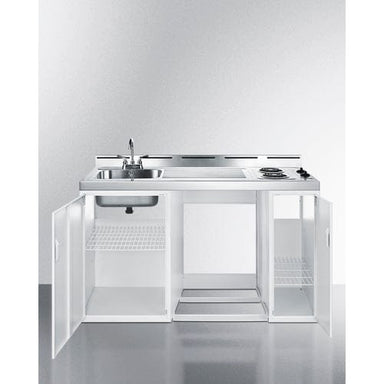 Summit Prefabricated Kitchens & Kitchenettes Summit C60ELNR | 60" Wide All-In-One Kitchenette