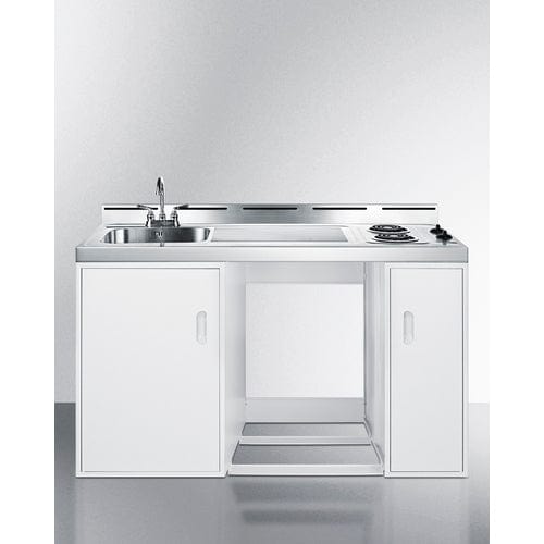 Summit Prefabricated Kitchens & Kitchenettes Summit C60ELNR | 60" Wide All-In-One Kitchenette