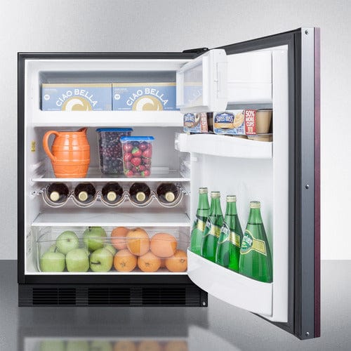 Summit Refrigerators Summit CT663BKIF | 24" Wide Refrigerator-Freezer