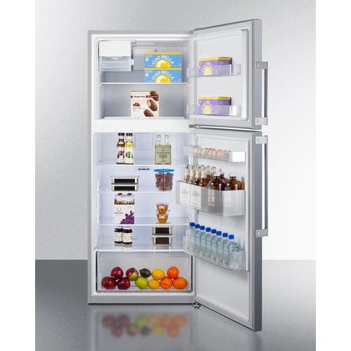 Summit Refrigerators Summit FF1514SSIM | 28" Wide Top Mount Refrigerator-Freezer With Icemaker