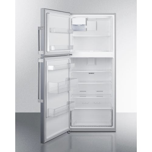 Summit Refrigerators Summit FF1514SSIMLHD | 28" Wide Top Mount Refrigerator-Freezer With Icemaker