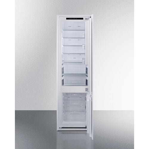 Summit Refrigerators Summit FFBF11NT | 24" Wide Fully Integrated Bottom Mount Refrigerator-Freezer