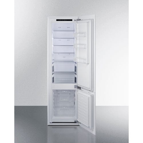Summit Refrigerators Summit FFBF11NT | 24" Wide Fully Integrated Bottom Mount Refrigerator-Freezer