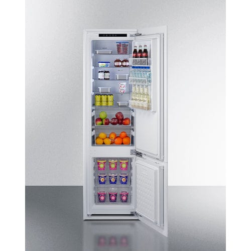 Summit Refrigerators Summit FFBF11NT | 24" Wide Fully Integrated Bottom Mount Refrigerator-Freezer