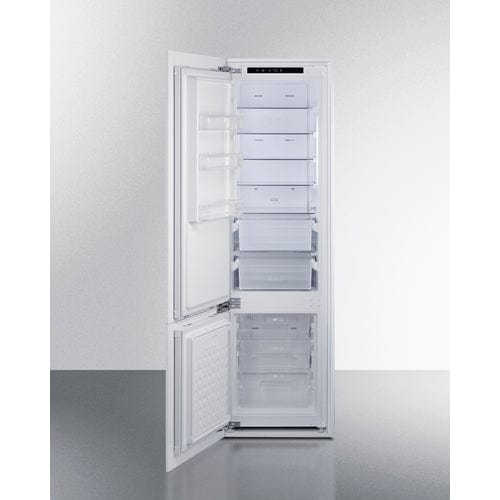 Summit Refrigerators Summit FFBF11NTLHD | 24" Wide Fully Integrated Bottom Mount Refrigerator-Freezer