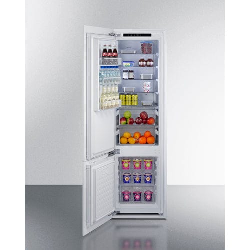 Summit Refrigerators Summit FFBF11NTLHD | 24" Wide Fully Integrated Bottom Mount Refrigerator-Freezer