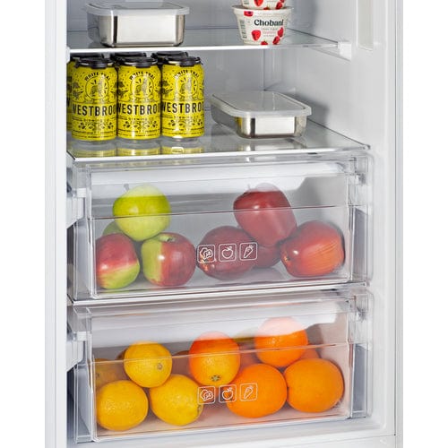 Summit Refrigerators Summit FFBF11NTLHD | 24" Wide Fully Integrated Bottom Mount Refrigerator-Freezer