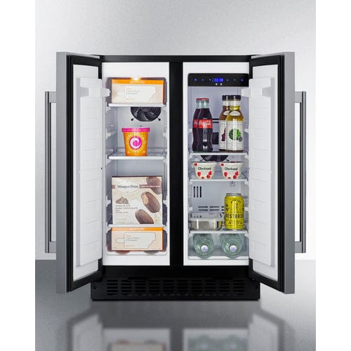 Summit Refrigerators Summit Full 24&quot; Wide Built-In Refrigerator-Freezer FFRF24SS