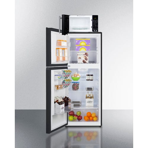 Summit Prefabricated Kitchens &amp; Kitchenettes Summit Microwave/Refrigerator-Freezer Combination with Allocator MRF1087BALHD
